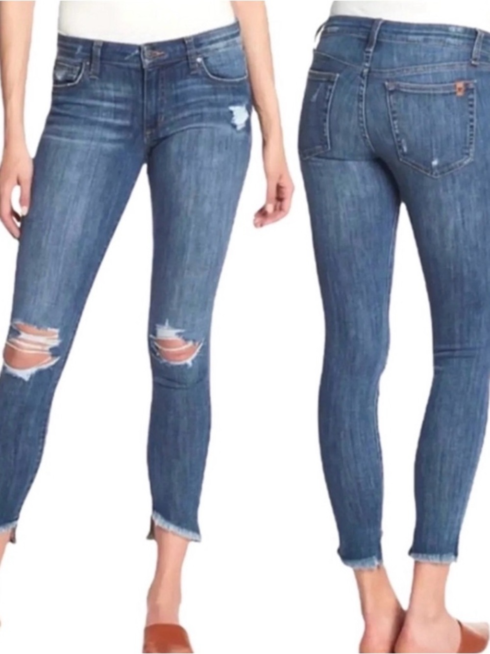 Joe's Jeans Skinny Ankle Distressed Stretch Denim